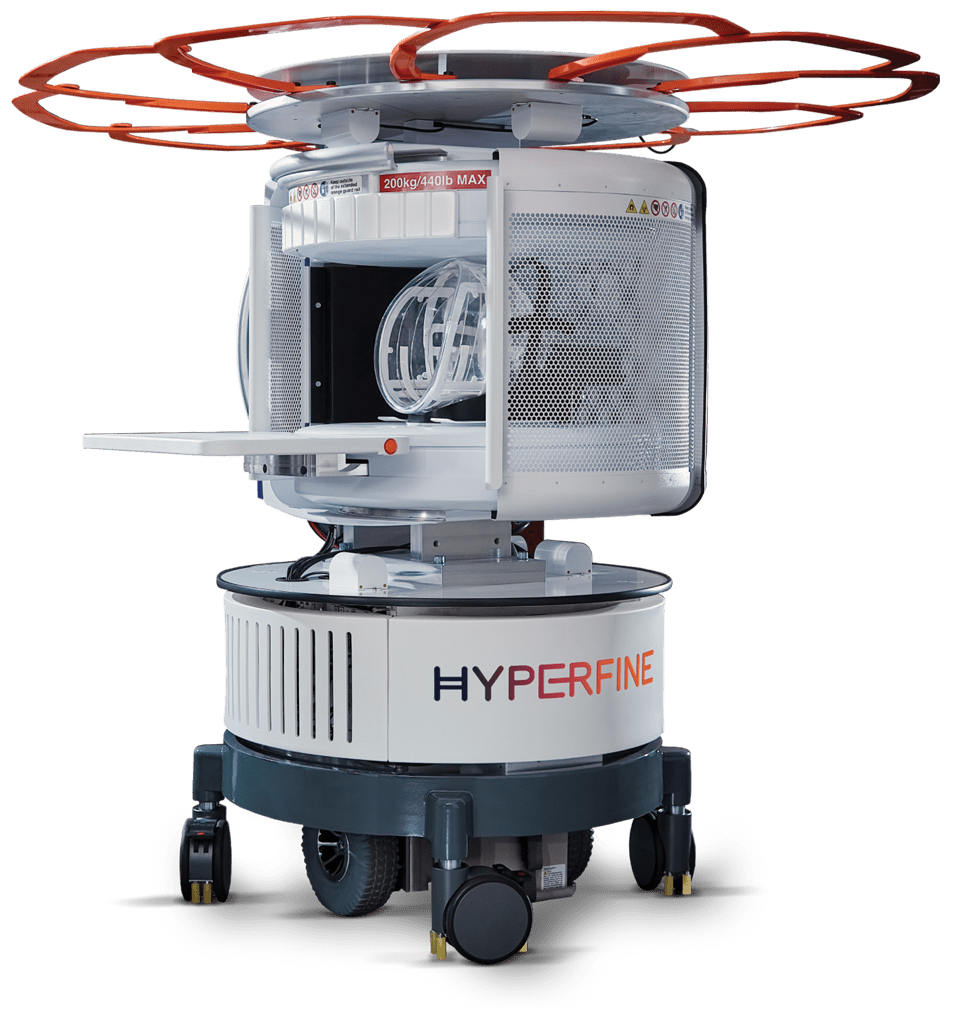 Hyperfine “Swoop”: Ein portabler MRT-Scanner für den Einsatz in der Klinik ([Quelle](https://hyperfine.io/))
